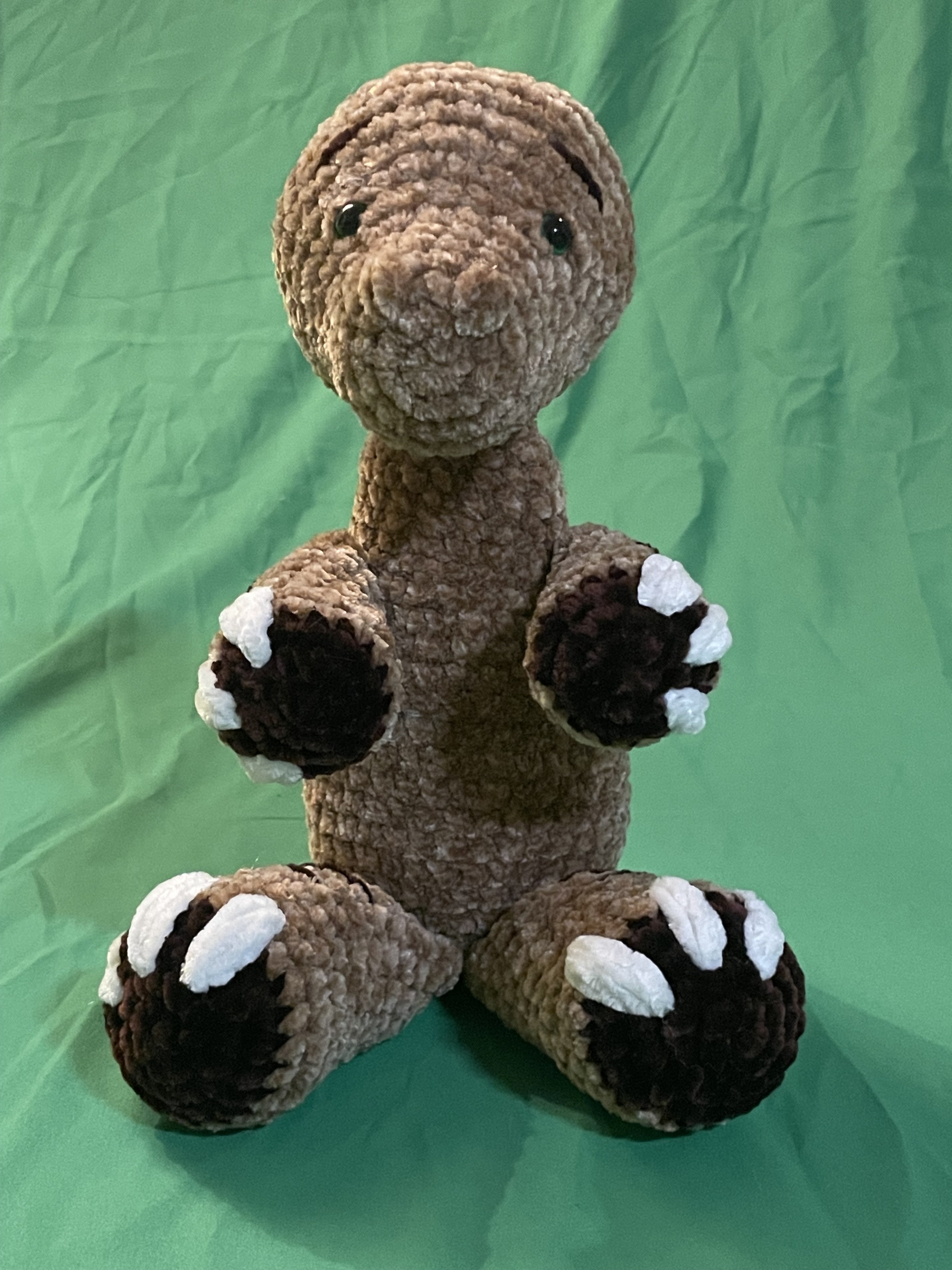 Handmade Crochet Brachiosaurus Plush by Stitch Goblin