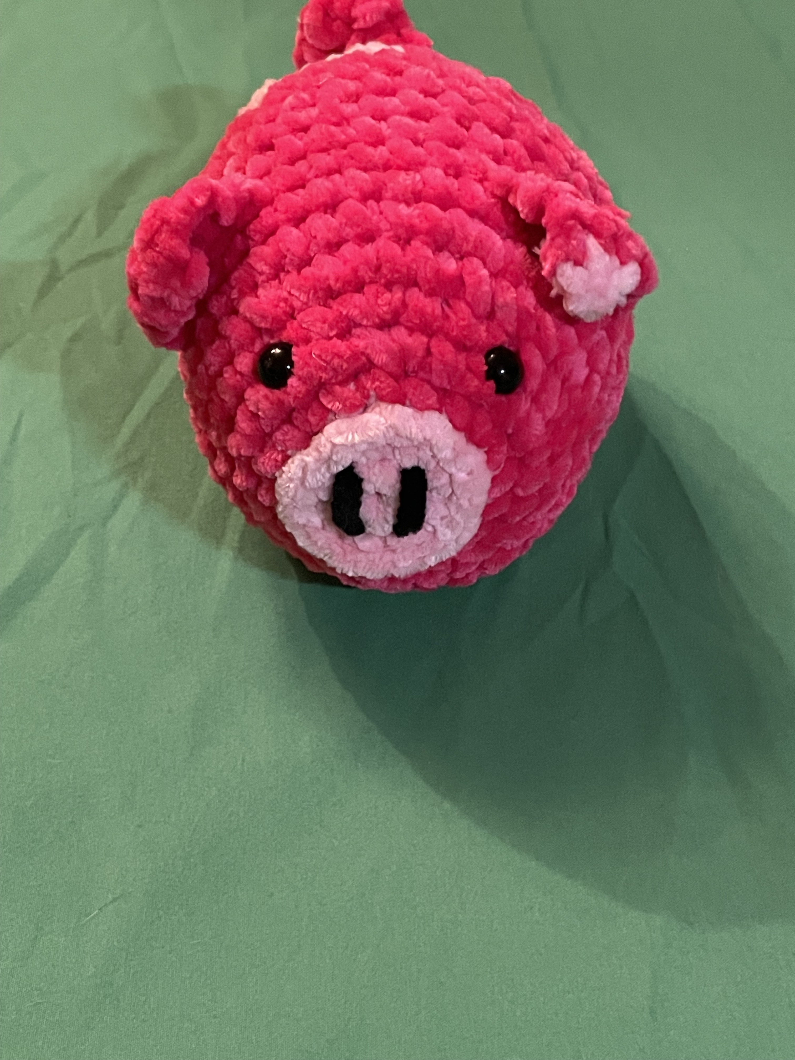 Handmade Crochet Pig Plushie by Stitch Goblin